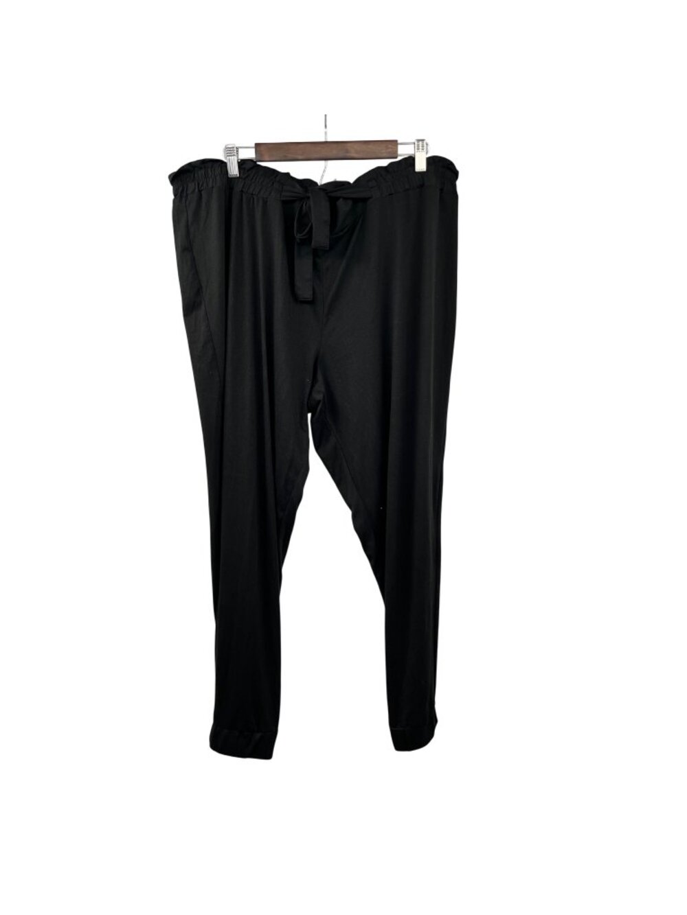 Maurices Womens Black Jogger Pants Belted Lightweight Size 1X